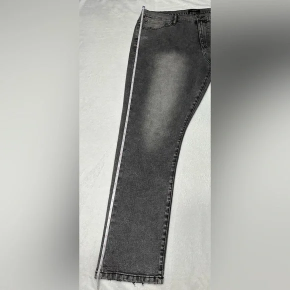 Ed Hardy Tiger Men's Jeans Slim Taper 39 x 31 Black/Grey Zipper-fly NWOT - Picture 14 of 15